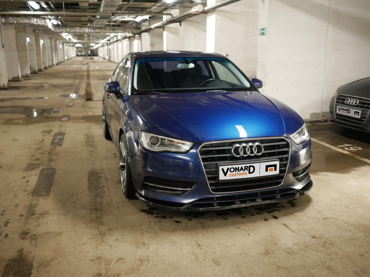 картинка Сплиттер переднего бампера Audi A3 8V vonard customs 