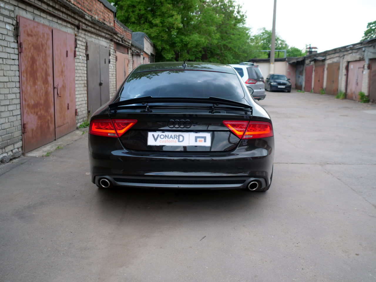 картинка Спойлер лезвие крышки багажника Audi A7 C7 (острый) vonard customs 