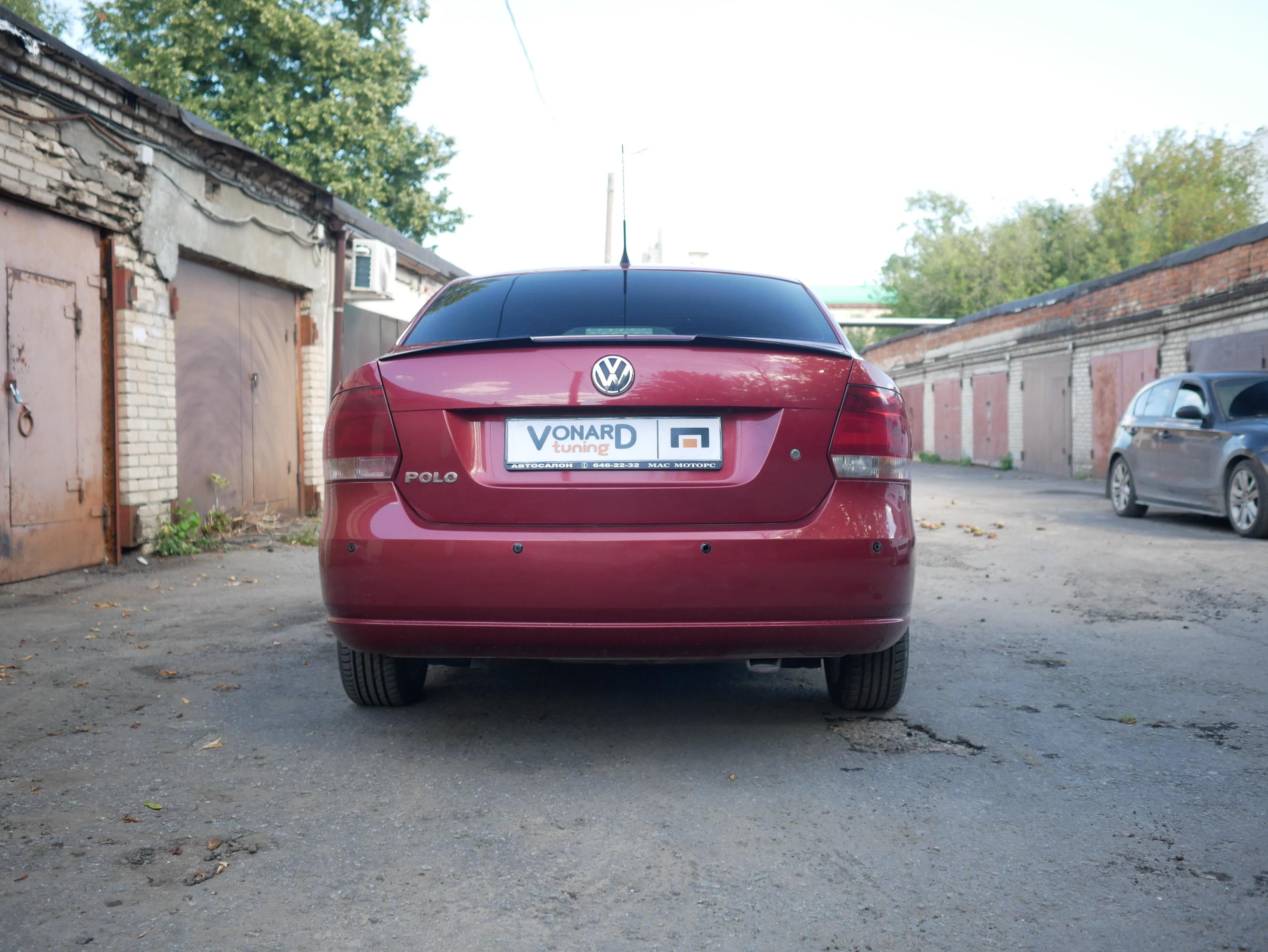 картинка Спойлер лезвие крышки багажника VW Polo 5 седан - под покраску vonard customs 