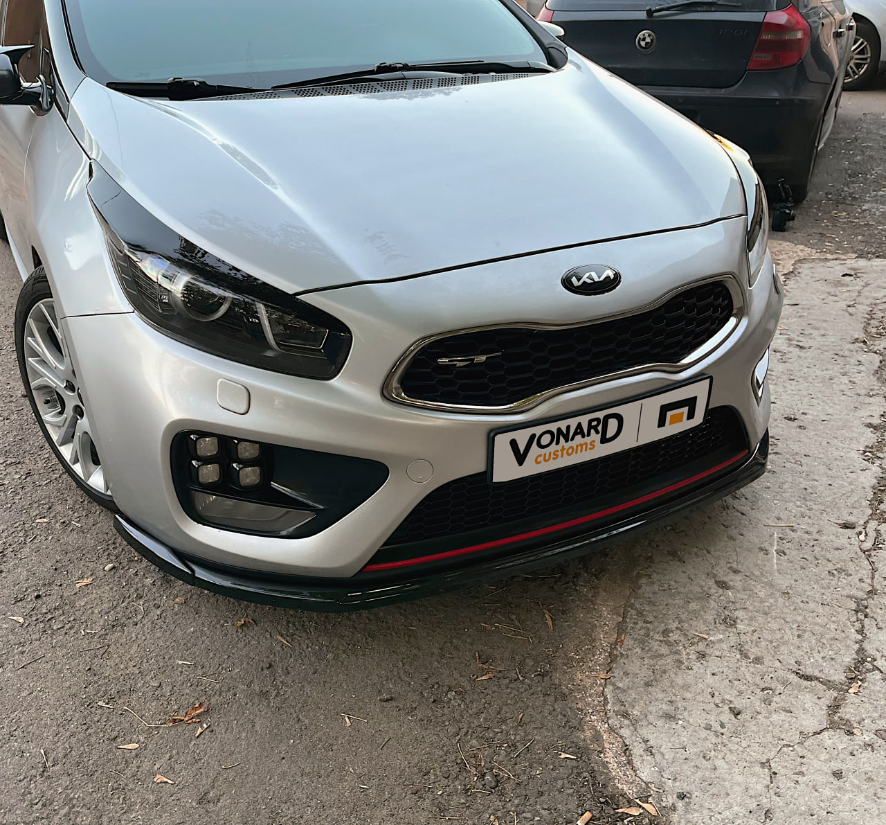 картинка Сплиттер переднего бампера Kia Ceed 2 GT - под покраску vonard customs 
