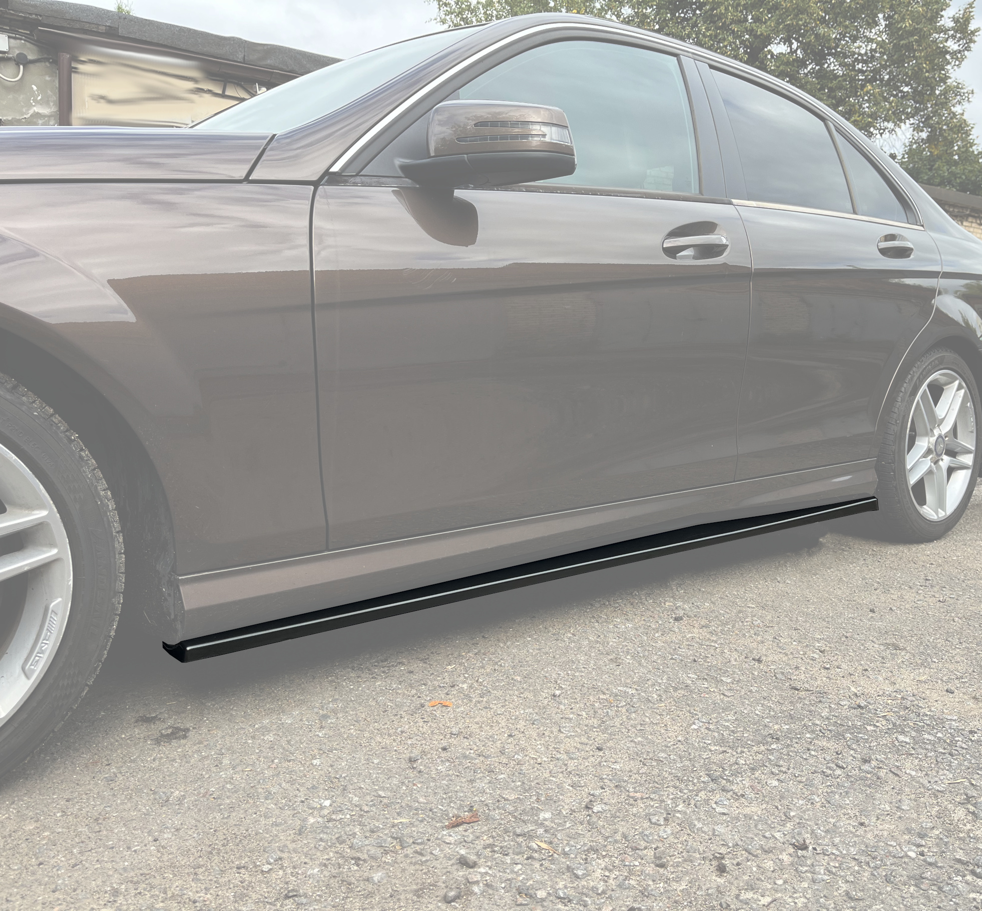 картинка Лезвия под пороги Mercedes C W204 рест. vonard customs 