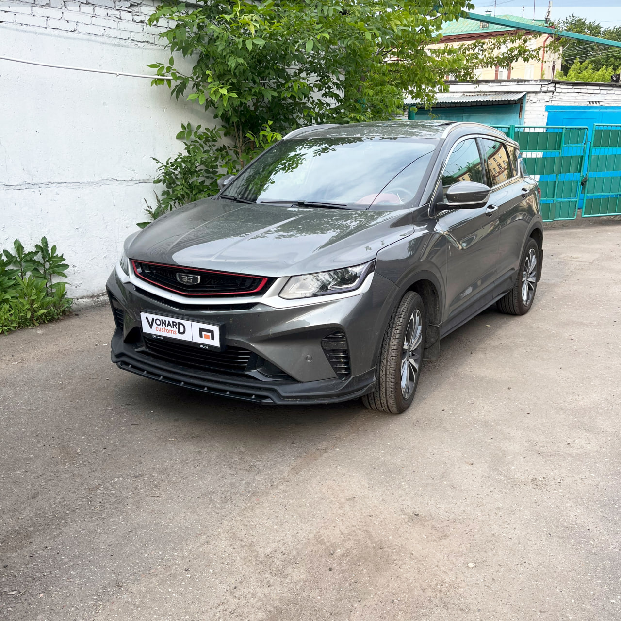 картинка Сплиттер (короткий) переднего бампера Geely Coolray 1 / Belgee X50 v2 vonard customs 