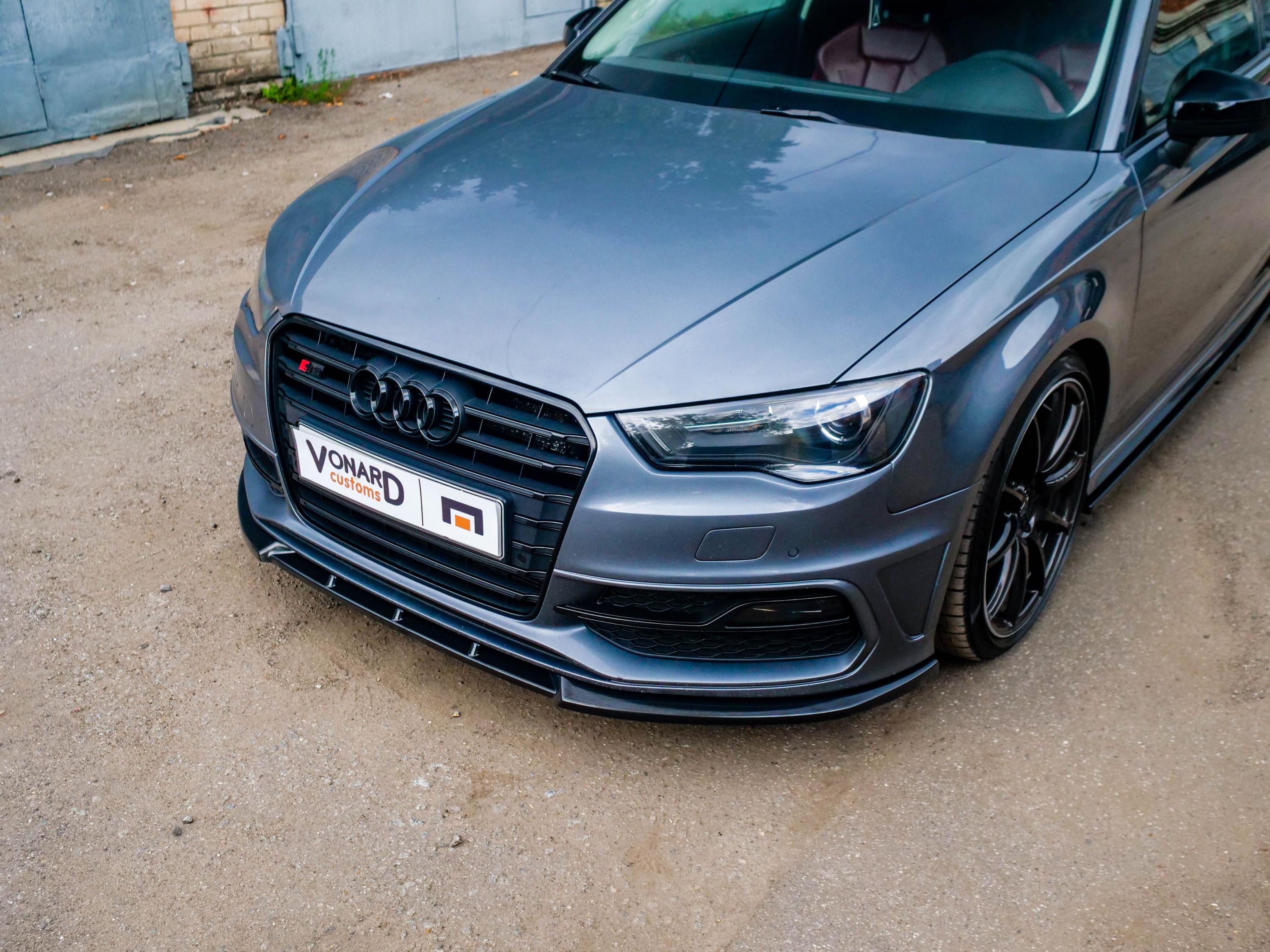 картинка Сплиттер переднего бампера Audi A3 S3 8V S-line Coupe - под покраску vonard customs 