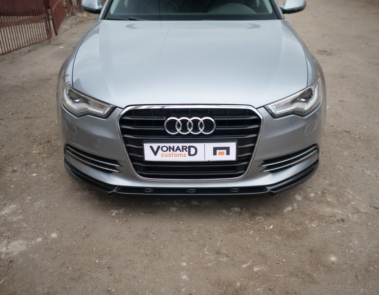 картинка Сплиттер переднего бампера Audi A6 C7 дорест. стандарт vonard customs 