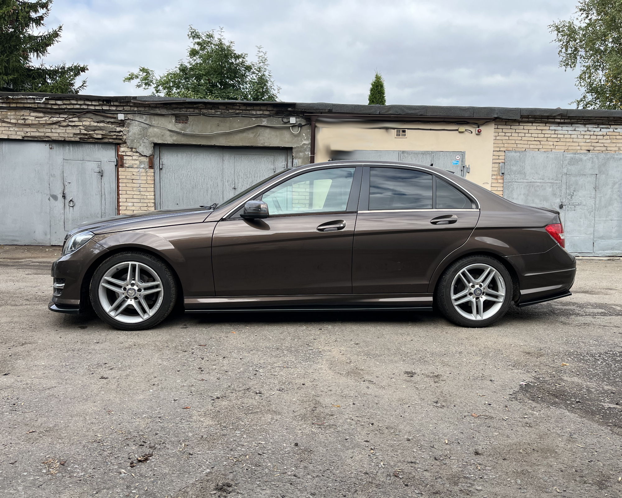 картинка Сплиттер переднего бампера Mercedes C W204 рест. vonard customs 
