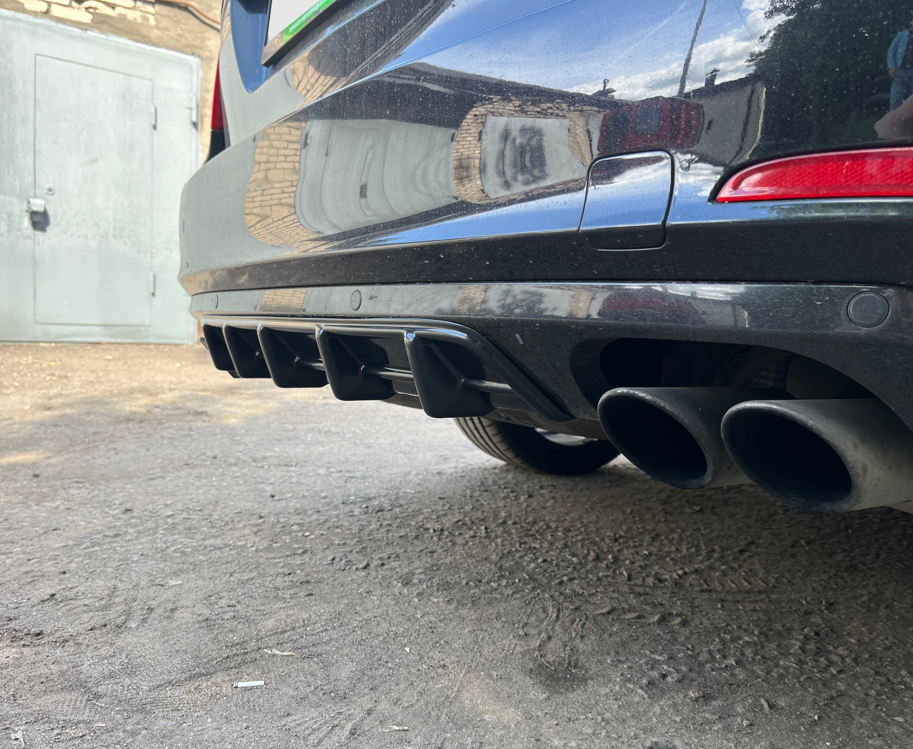 картинка Диффузор накладка заднего бампера Skoda Superb 2 - под покраску vonard customs 