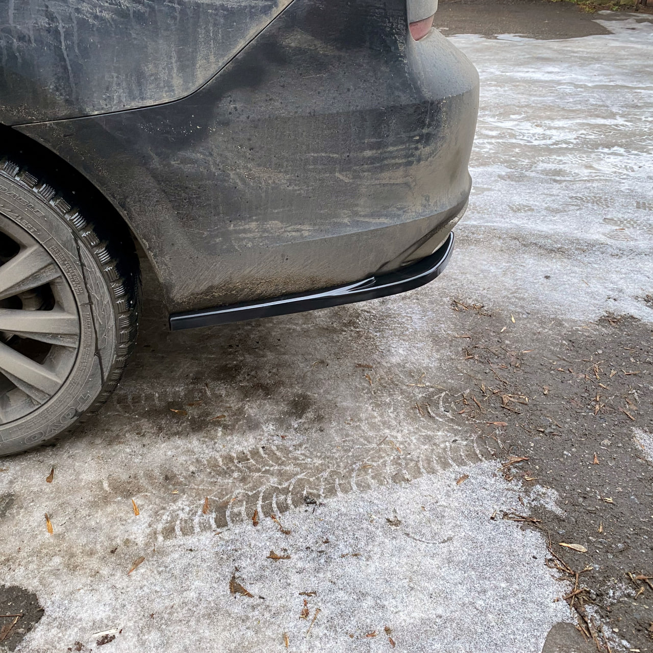 картинка Сплиттеры заднего бампера VW Polo 6 liftback - черный металлик vonard customs 