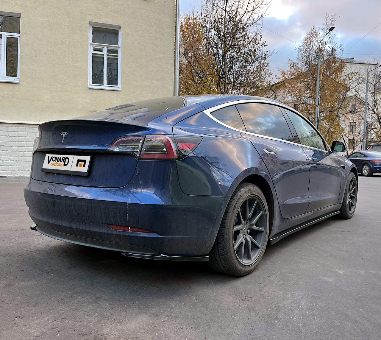 картинка Сплиттеры заднего бампера Tesla Model 3 vonard customs 
