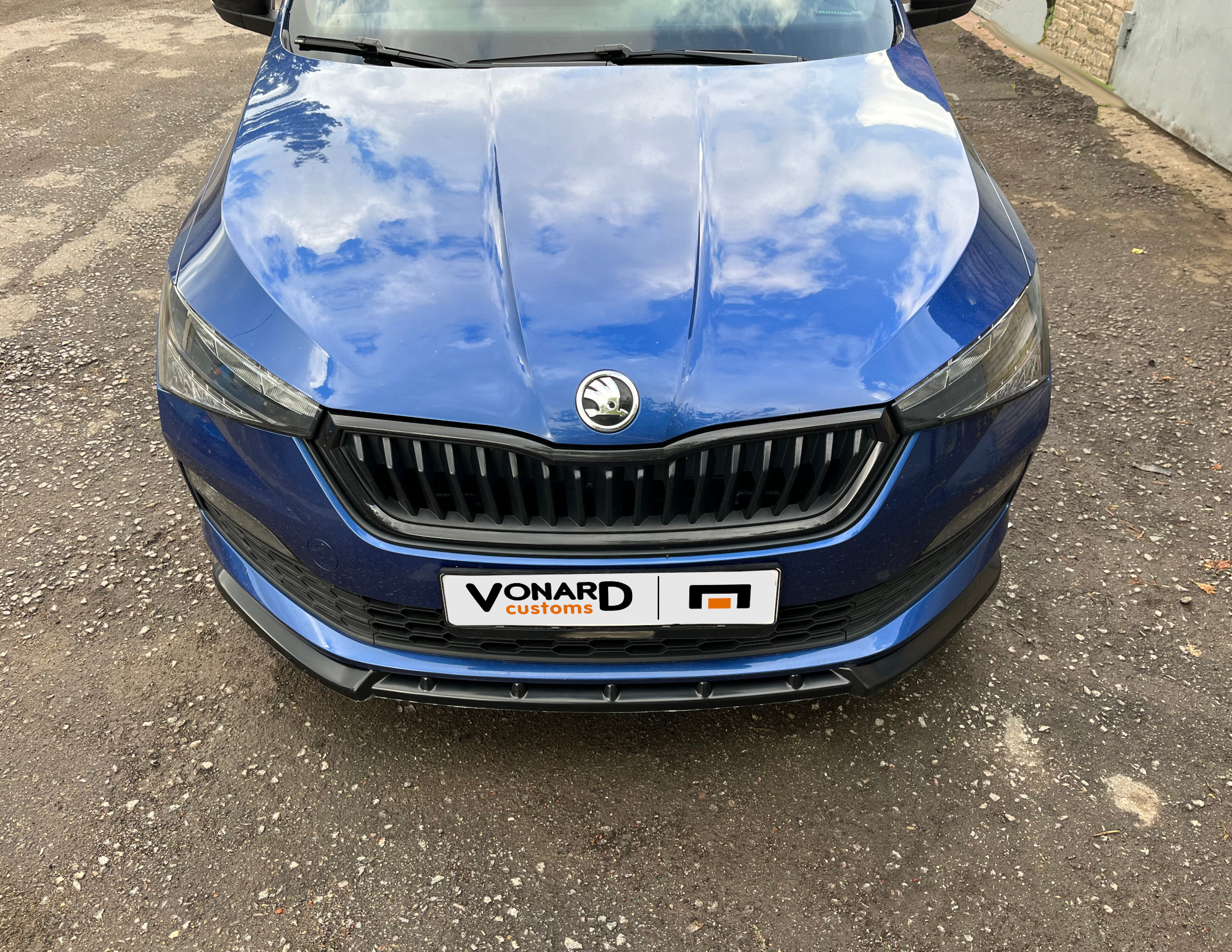 картинка Сплиттер переднего бампера Skoda Rapid 2 V2 - под покраску vonard customs 