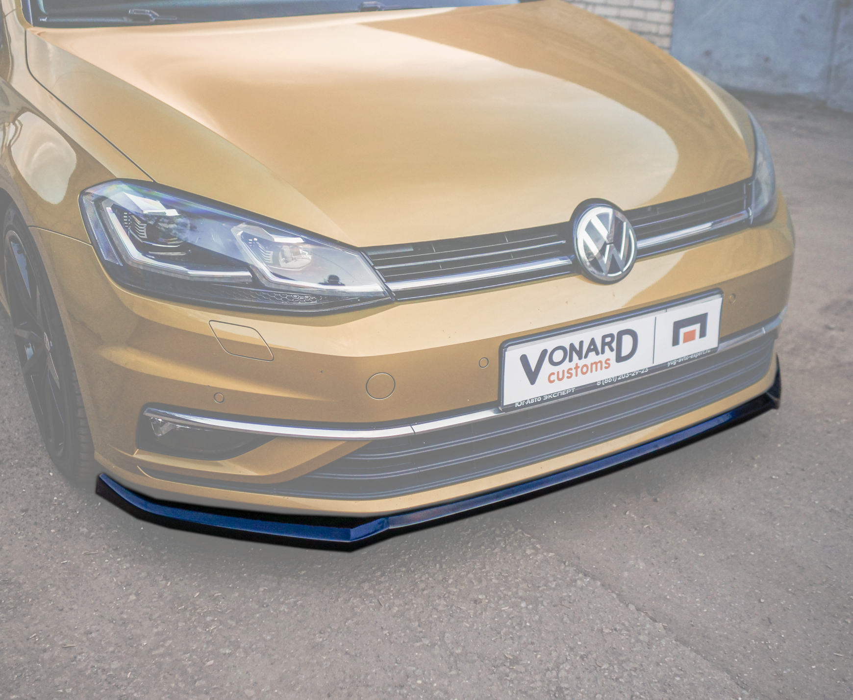картинка Сплиттер переднего бампера VW Golf 7 рест. - под покраску vonard customs 