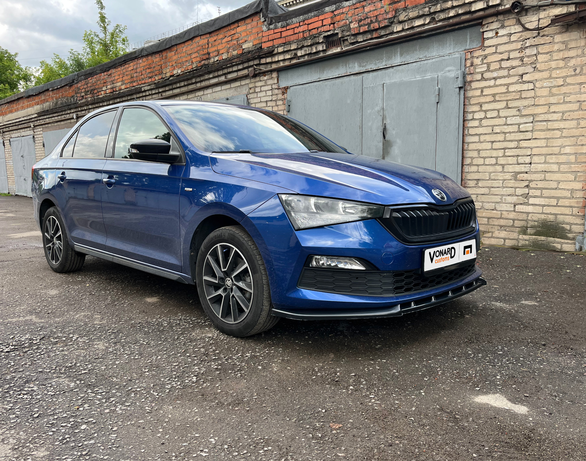 картинка Сплиттер переднего бампера Skoda Rapid 2 V2 - под покраску vonard customs 