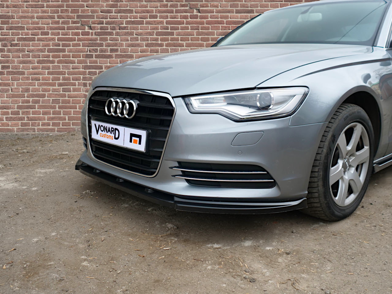 картинка Сплиттер переднего бампера Audi A6 C7 дорест. стандарт vonard customs 
