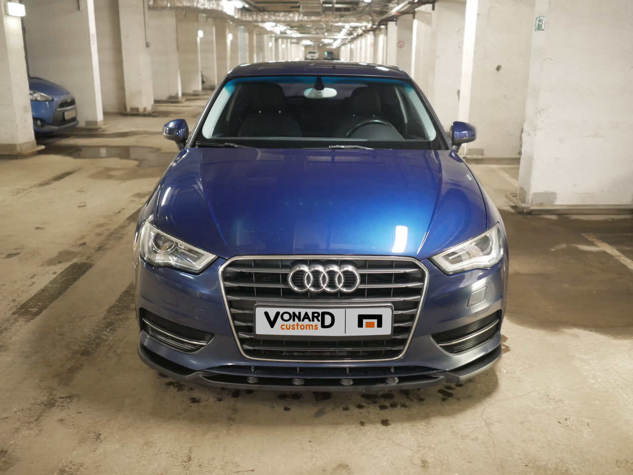 картинка Сплиттер переднего бампера Audi A3 8V - текстура vonard customs 