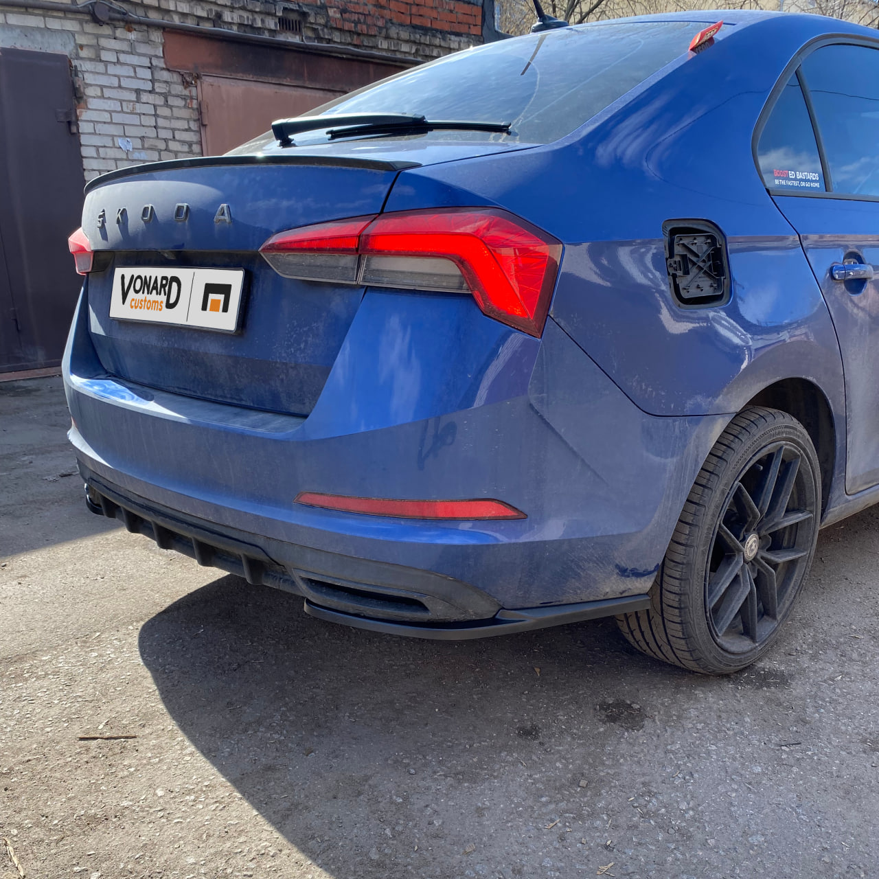 картинка Сплиттеры заднего бампера Skoda Rapid 2 - под покраску vonard customs 