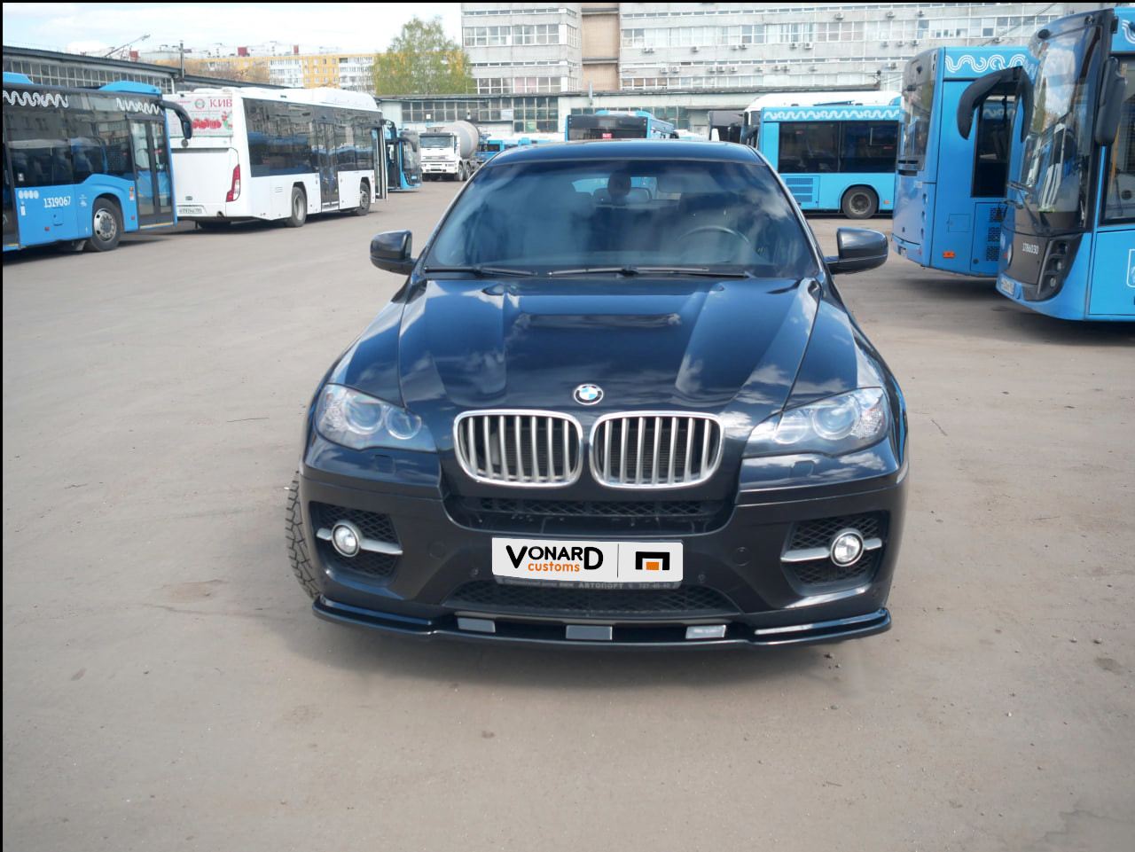 картинка Сплиттер переднего бампера BMW X6 E71 - под покраску vonard customs 