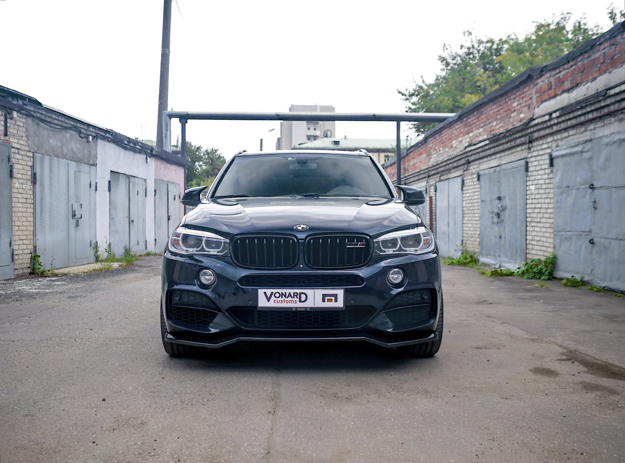 картинка Сплиттер переднего бампера BMW X5 F15 M-Pack (ver. 2) vonard customs 
