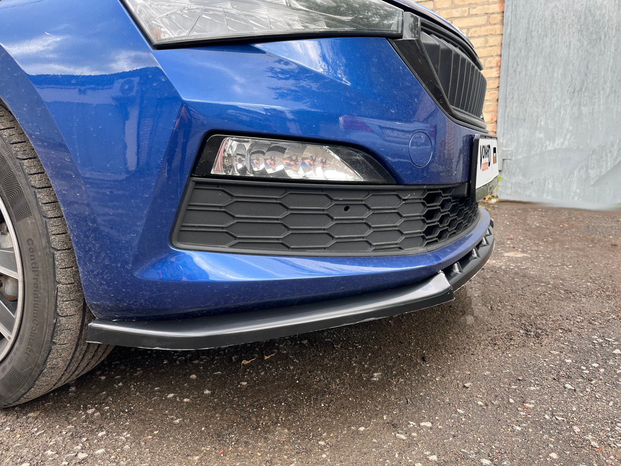 картинка Сплиттер переднего бампера Skoda Rapid 2 V2 - под покраску vonard customs 