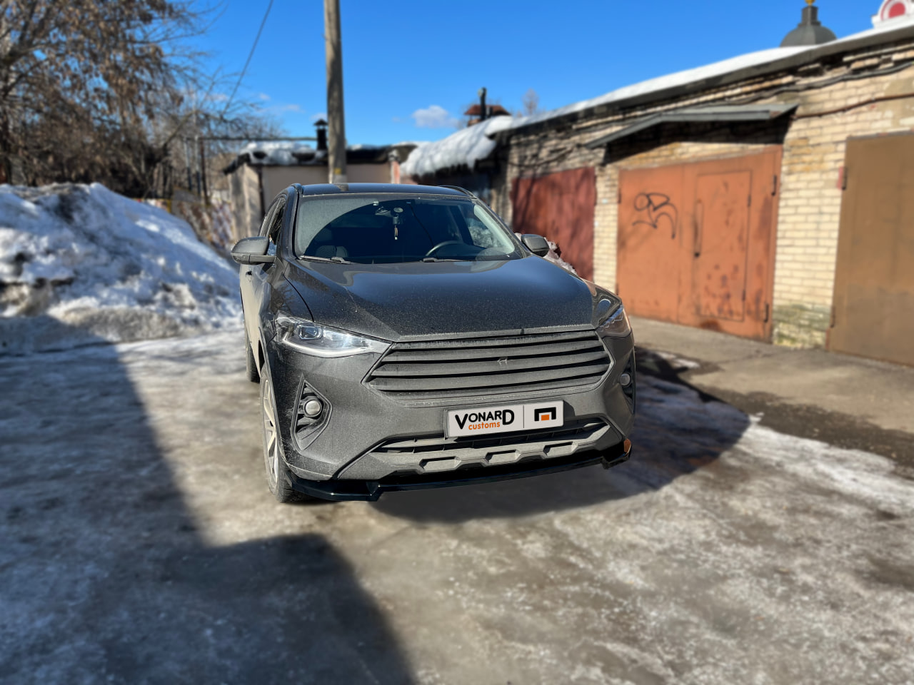 картинка Сплиттер переднего бампера Haval F7 / F7x V2 - под покраску vonard customs 