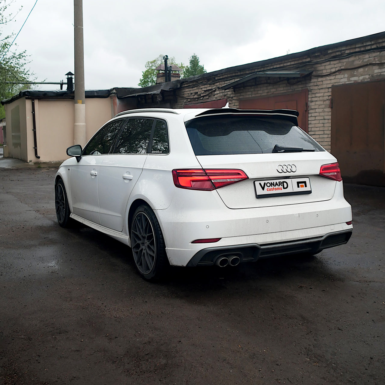 картинка Спойлер лезвие крышки багажника Audi A3 8V S-Line хэтчбек - под покраску vonard customs 