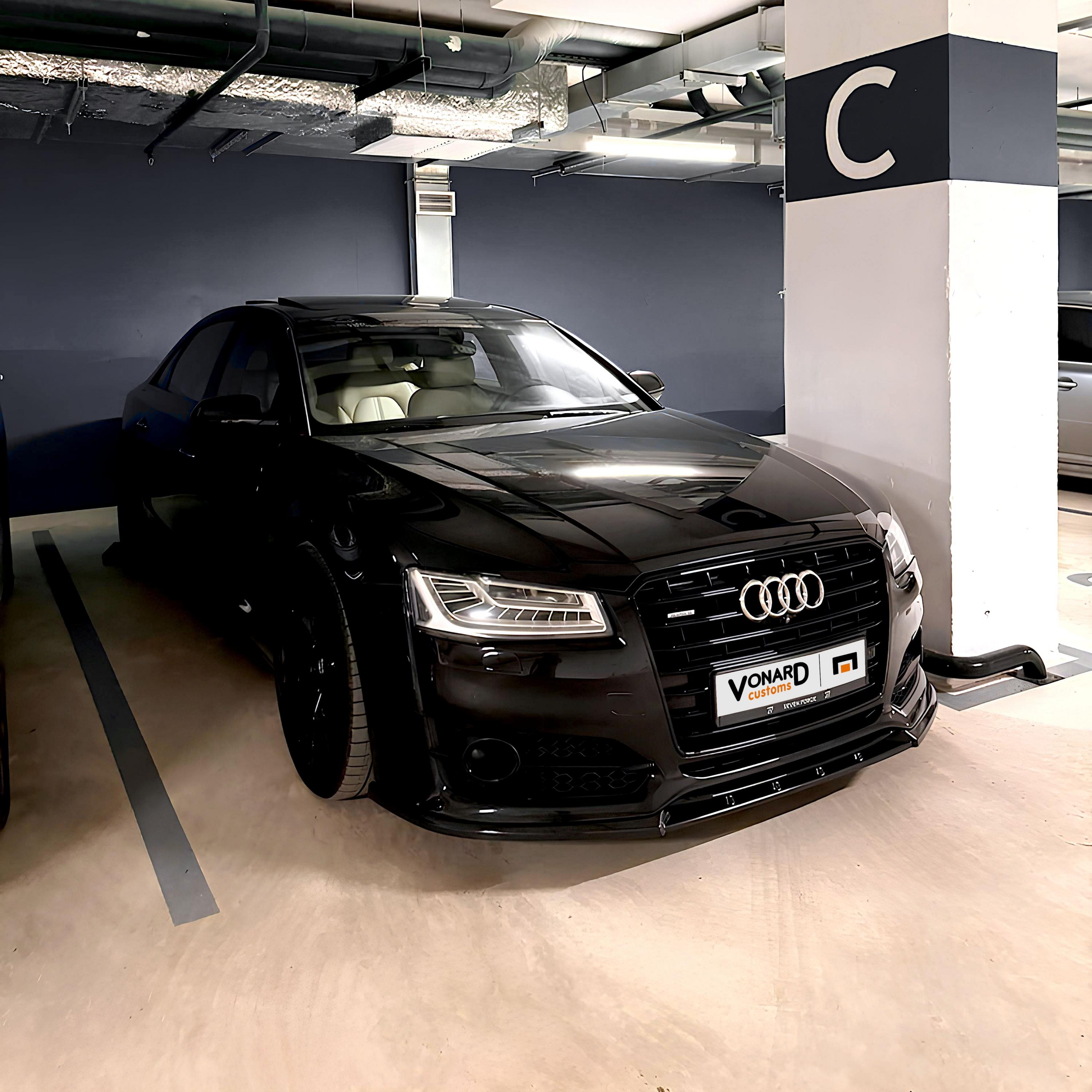 картинка Сплиттер переднего бампера Audi S8 D4 рест. - под покраску vonard customs 