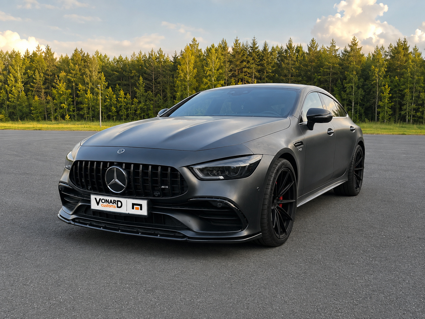 картинка Сплиттер переднего бампера Mercedes AMG GT 43s X290 - под покраску vonard customs 