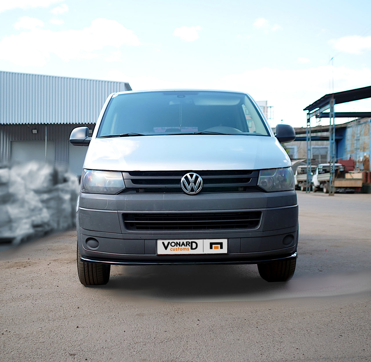картинка Сплиттер переднего бампера VW T5.1 (прилегающий) - текстурный vonard customs 
