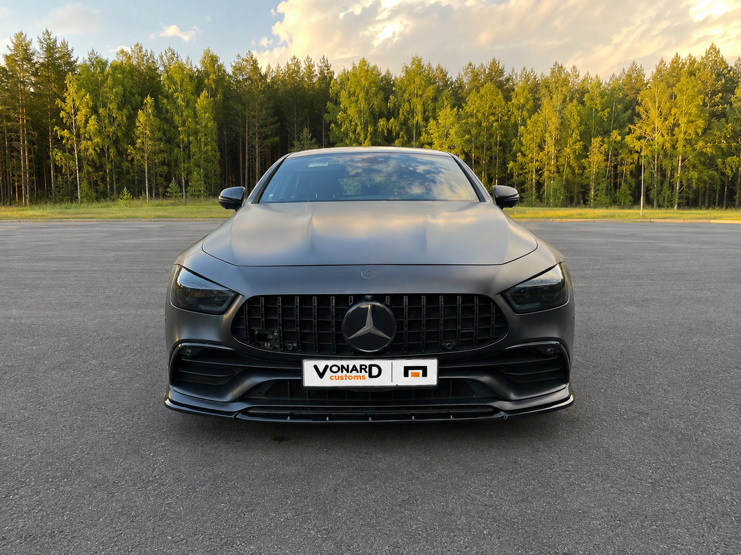 картинка Сплиттер переднего бампера Mercedes AMG GT 43s X290 - под покраску vonard customs 