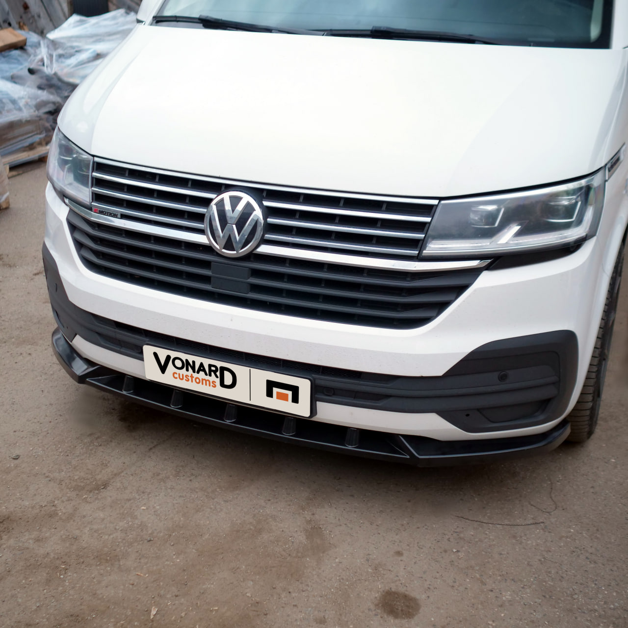 картинка Сплиттер переднего бампера VW T6.1 - под покраску vonard customs 