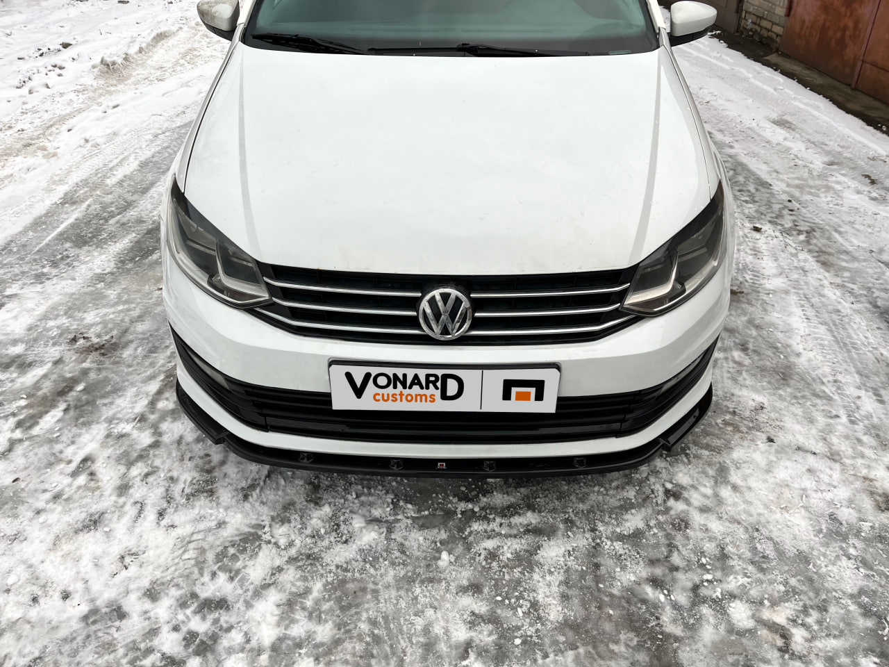 картинка Сплиттер переднего бампера VW Polo 5 рест. седан vonard customs 