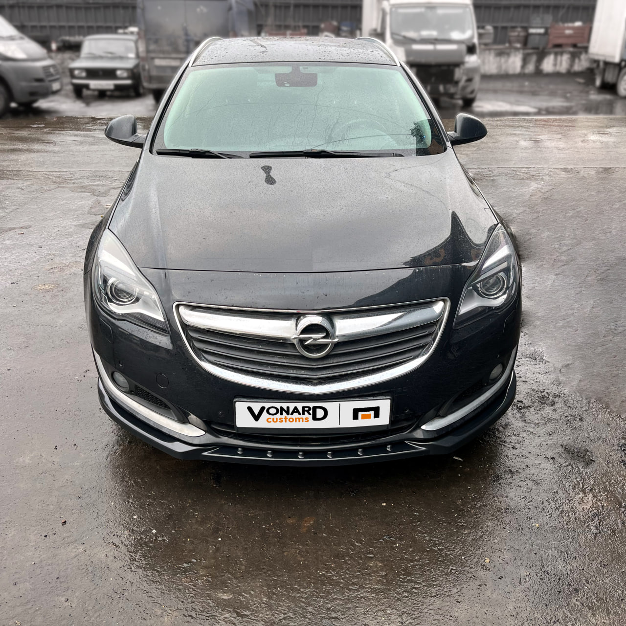 картинка Сплиттер переднего бампера Opel Insignia 1 рест. - под покраску vonard customs 