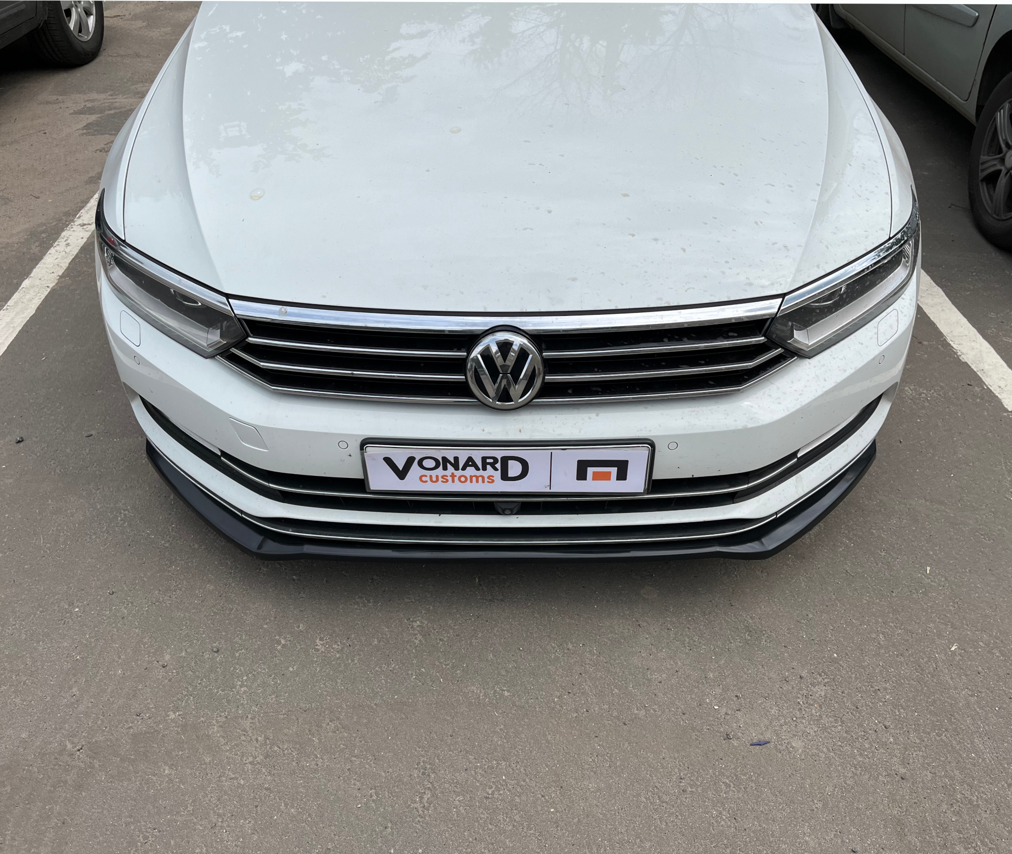 картинка Сплиттер переднего бампера VW Passat B8 (ver. 2) vonard customs 