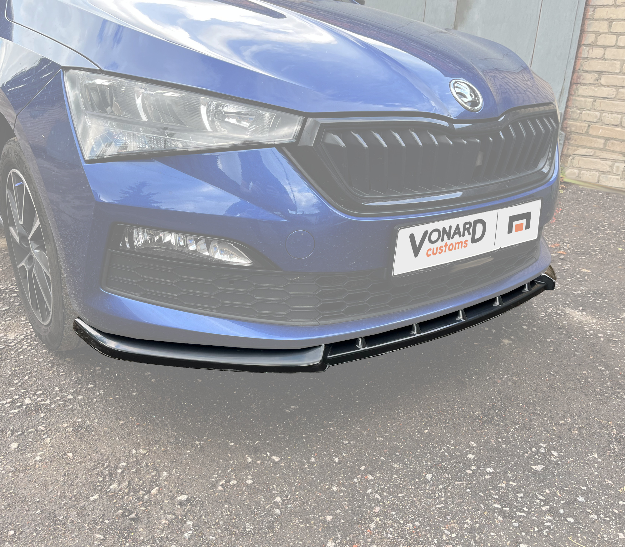 картинка Сплиттер переднего бампера Skoda Rapid 2 V2 - под покраску vonard customs 