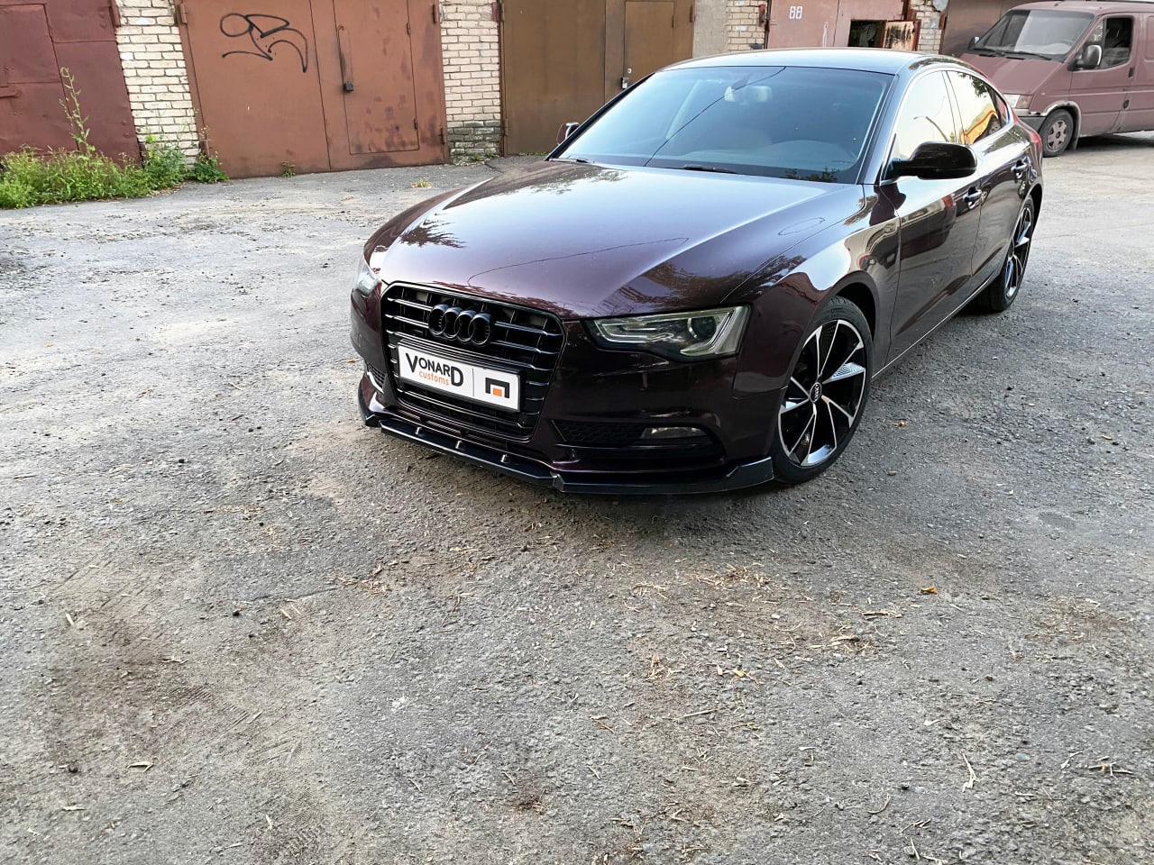 картинка Сплиттер переднего бампера Audi A5 B8.5 8K рестайлинг vonard customs 