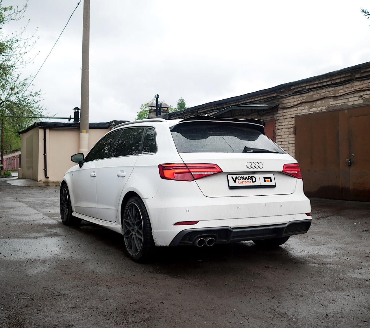 картинка Спойлер лезвие крышки багажника Audi A3 8V S-Line хэтчбек - под покраску vonard customs 