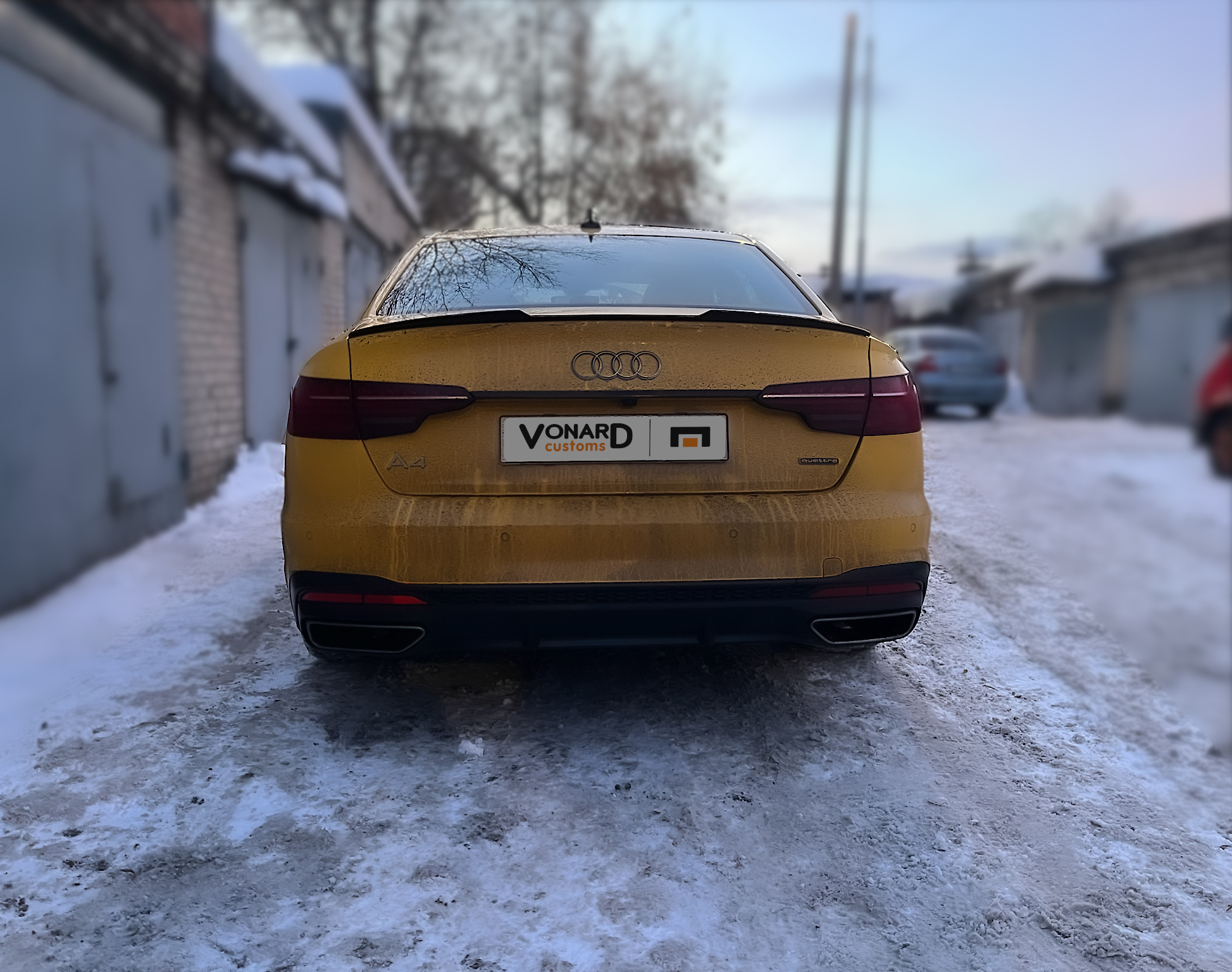 картинка Спойлер лезвие крышки багажника Audi A4 B9 V2 vonard customs 