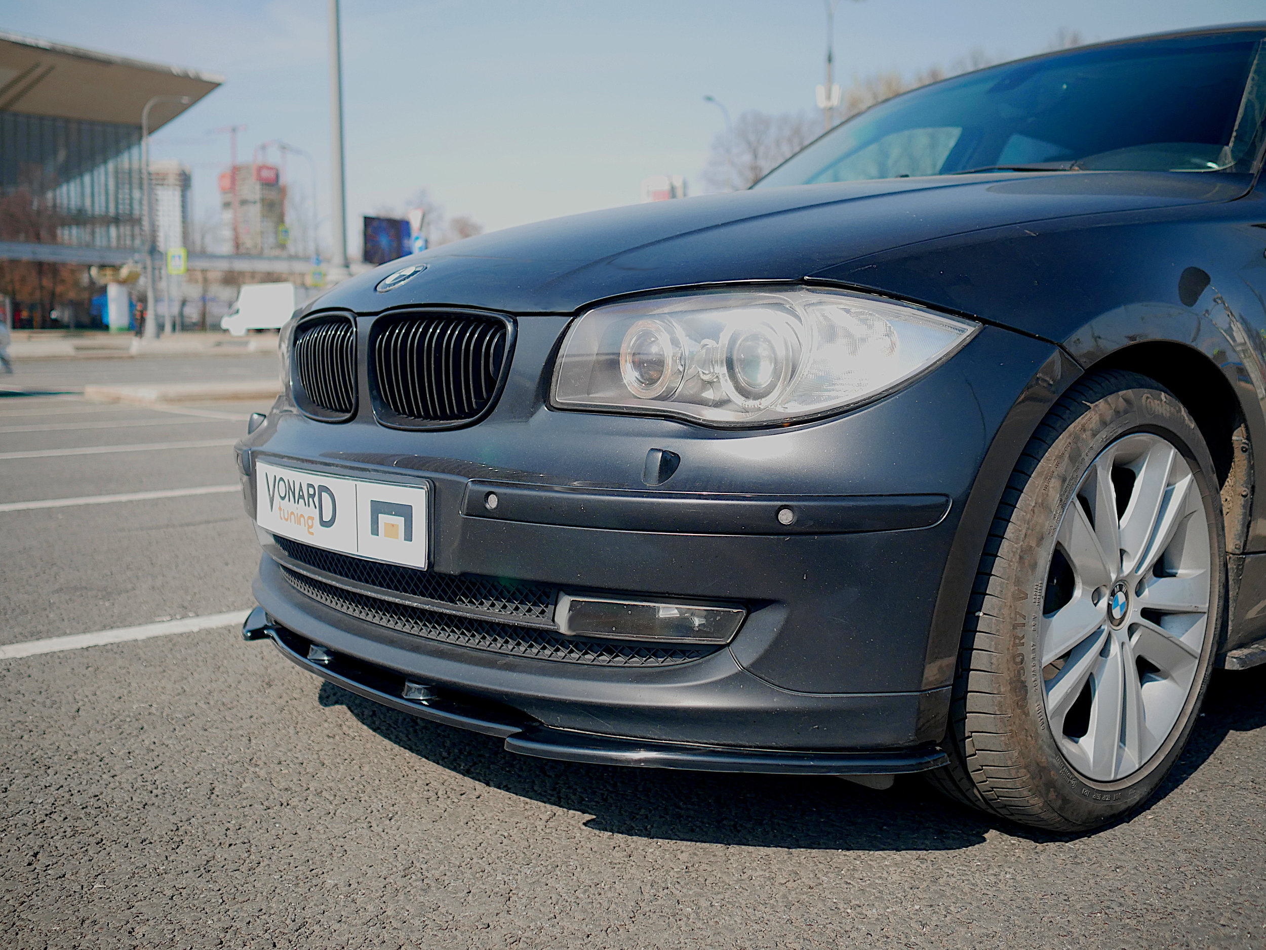 картинка Сплиттер переднего бампера BMW 1 E87 E81 рест. - под покраску vonard customs 