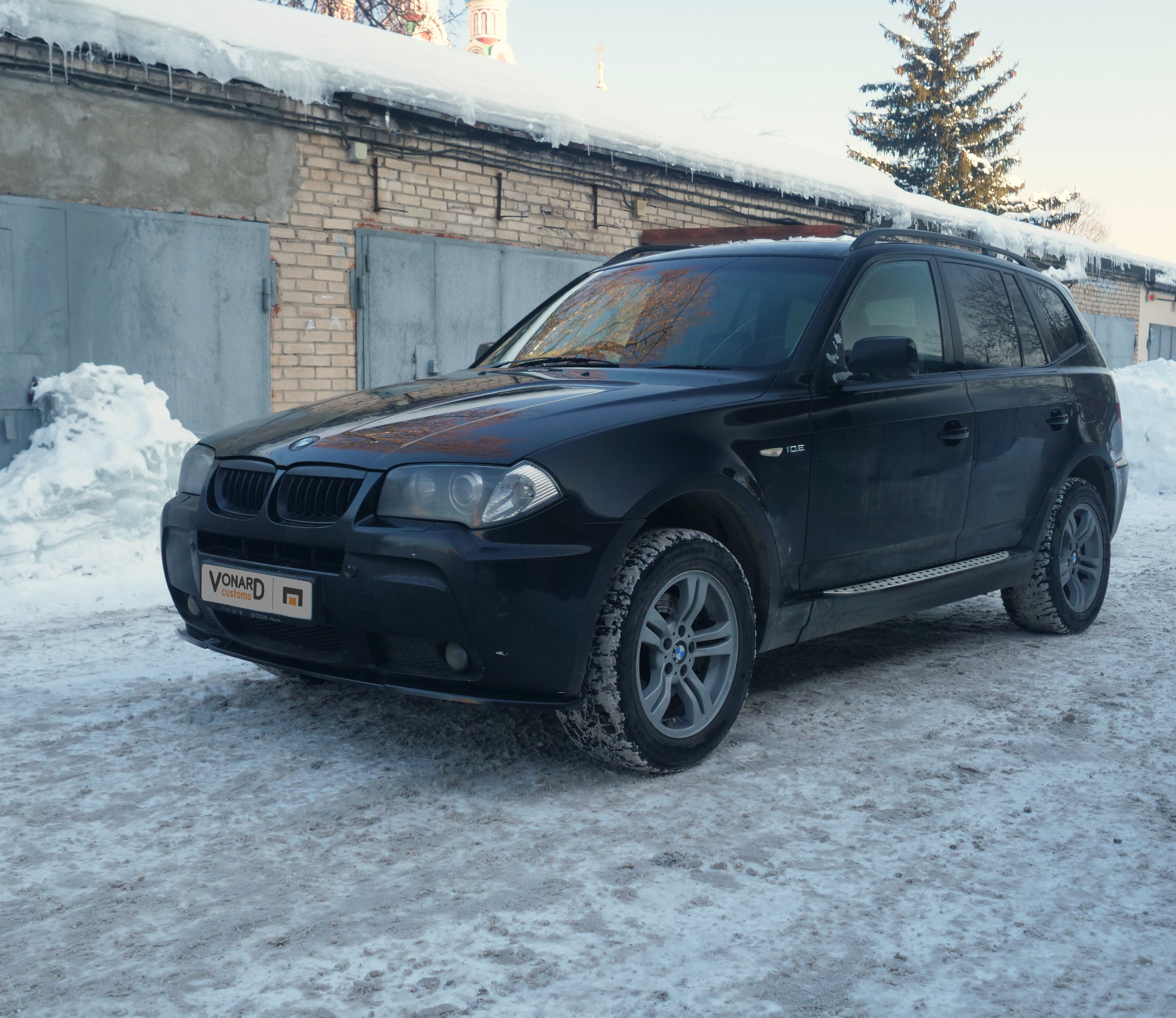 картинка Сплиттер переднего бампера BMW X3 E83 M-Pack vonard customs 