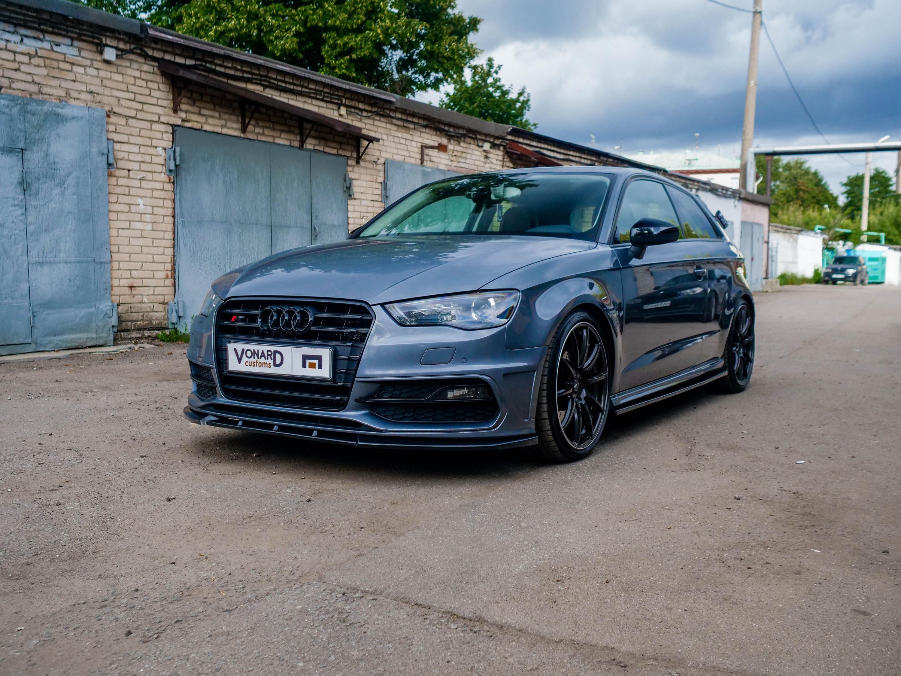 картинка Сплиттер переднего бампера Audi A3 S3 8V S-line Coupe - под покраску vonard customs 