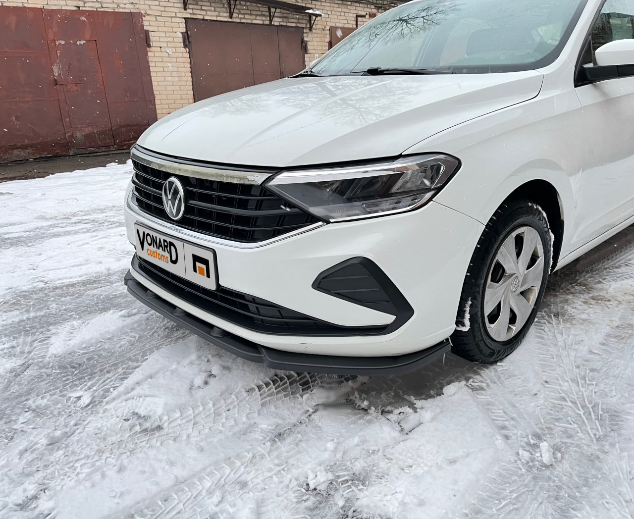 картинка Сплиттер переднего бампера VW Polo 6 (узкий) - под покраску vonard customs 