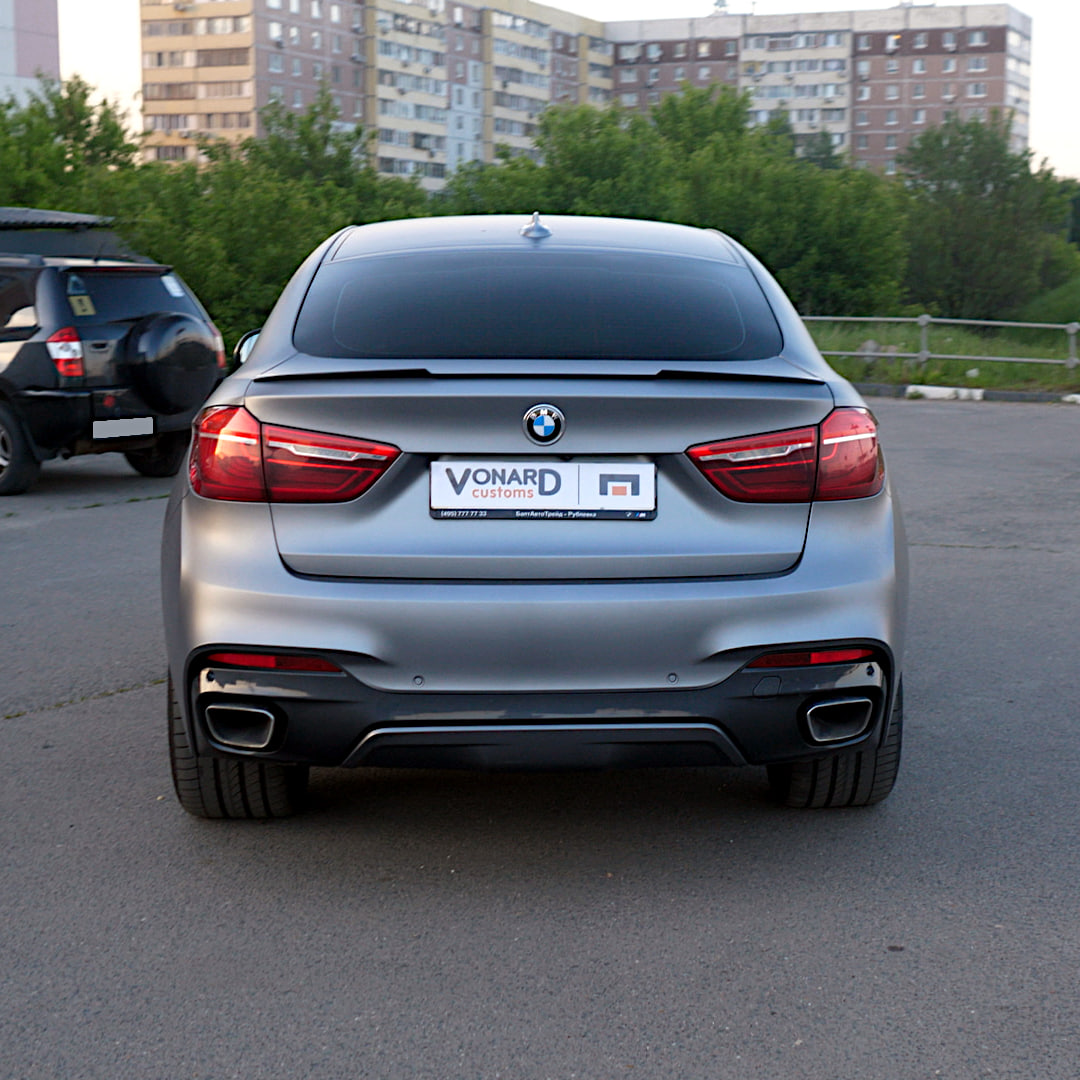 картинка Спойлер лезвие крышки багажника BMW X6 F16 - черный металлик vonard customs 