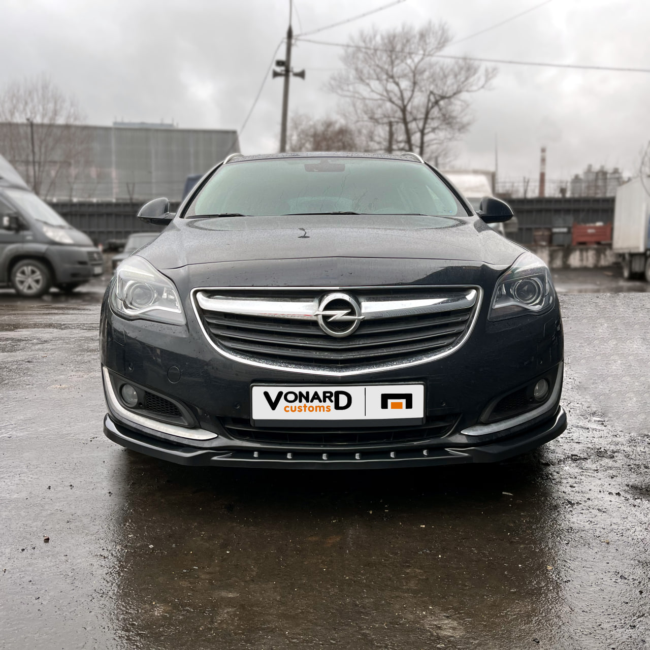 картинка Сплиттер переднего бампера Opel Insignia 1 рест. - под покраску vonard customs 