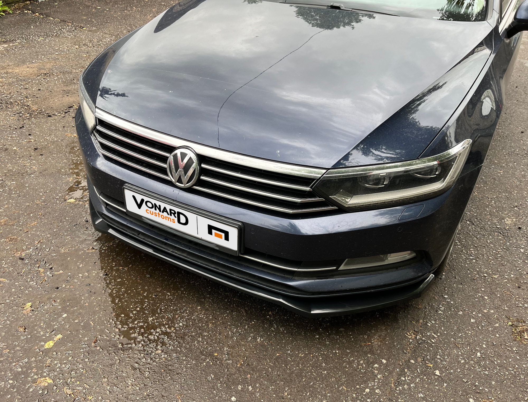 картинка Сплиттер переднего бампера VW Passat B8 (ver. 2) vonard customs 