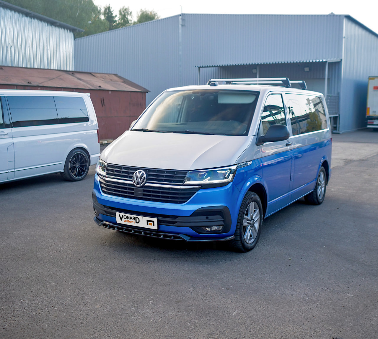 картинка Сплиттер (двойной) переднего бампера VW T6.1 (ver. 4) vonard customs 
