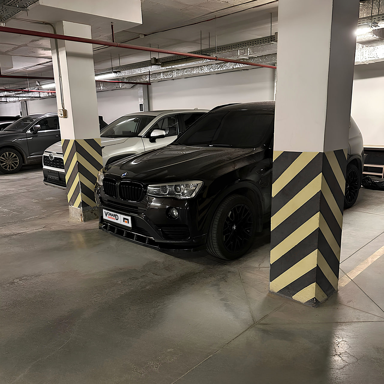 картинка Сплиттер переднего бампера BMW X3 F25 рест. стандарт - под покраску vonard customs 