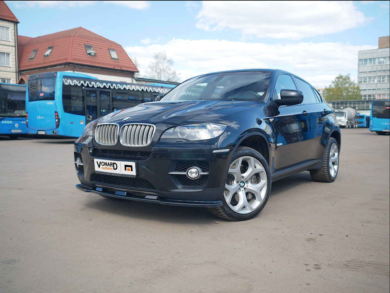 картинка Сплиттер переднего бампера BMW X6 E71 - под покраску vonard customs 