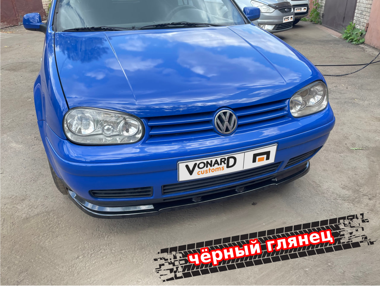 картинка Сплиттер переднего бампера VW Golf 4 vonard customs 