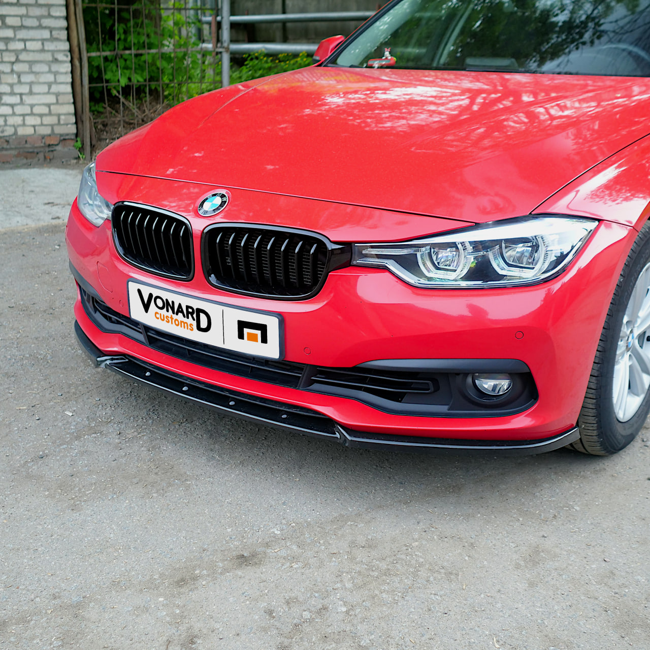 картинка Сплиттер переднего бампера BMW 3 F30 рест. - под покраску vonard customs 