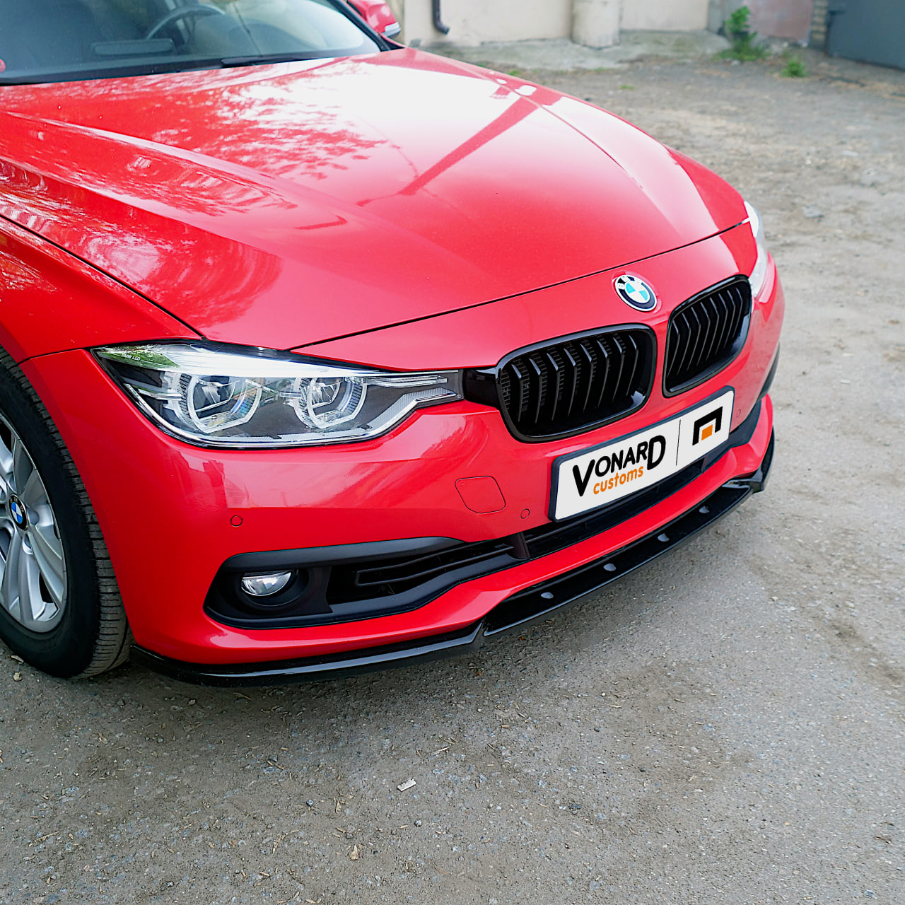 картинка Сплиттер переднего бампера BMW 3 F30 рест. - под покраску vonard customs 
