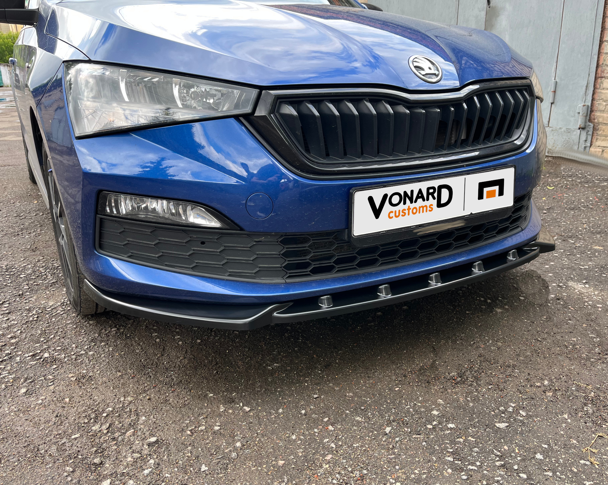картинка Сплиттер переднего бампера Skoda Rapid 2 - под покраску vonard customs 