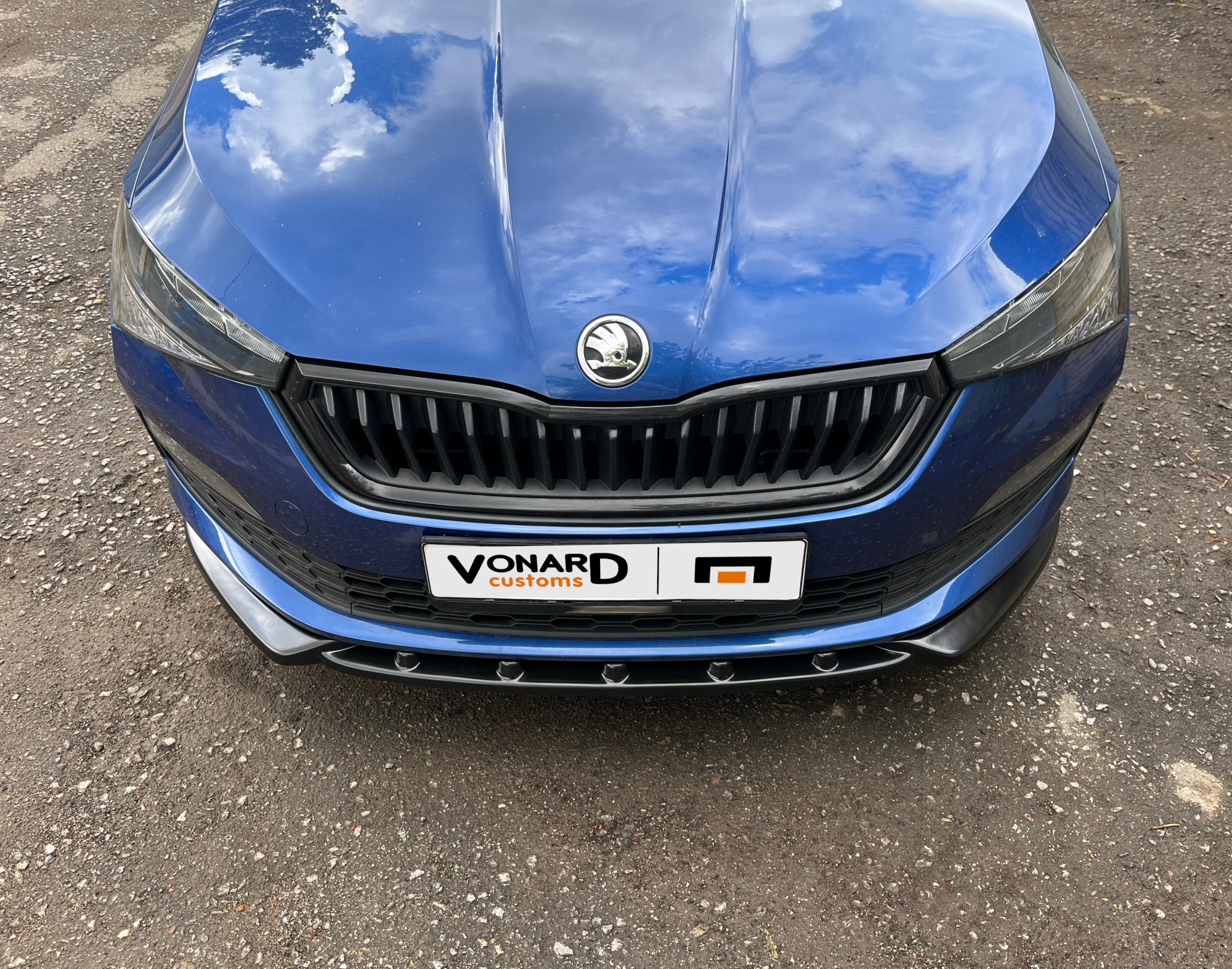картинка Сплиттер переднего бампера Skoda Rapid 2 vonard customs 